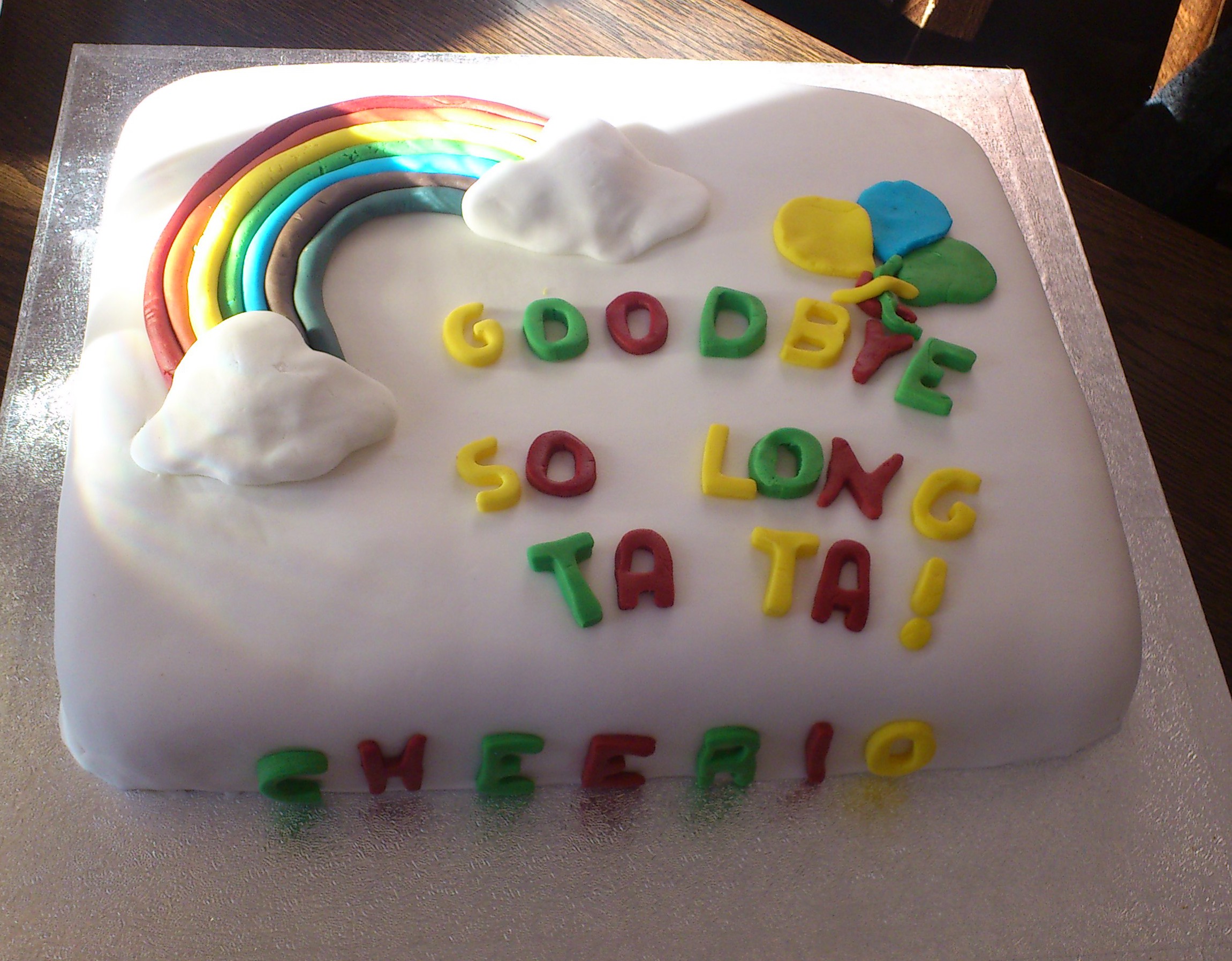 cheerio cake:Goodbye Cake