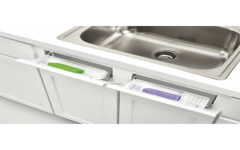 sink front tip out tray：Front Tip-Out Sink Tray