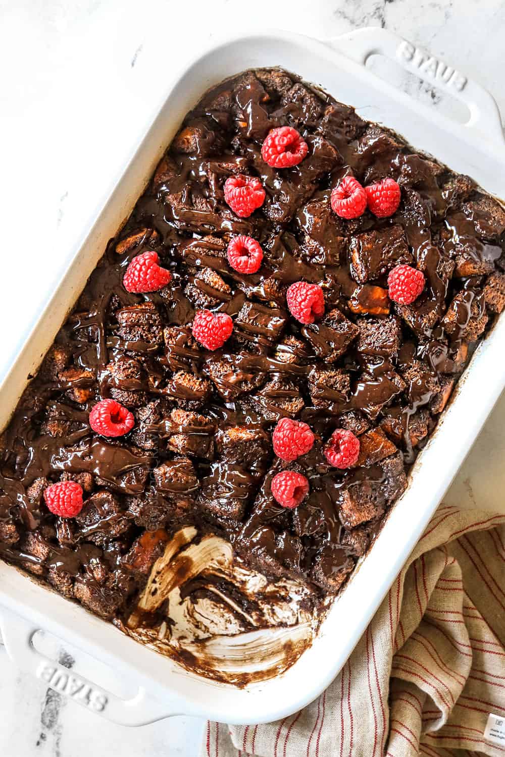 scrumptious chocolate cake pudding from leftovers
