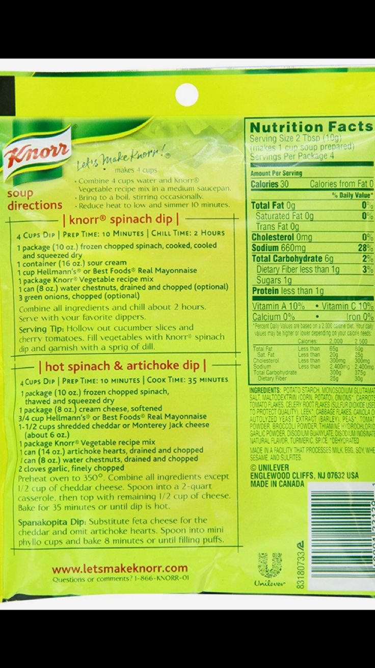 spinach and artichoke dip recipe from knorr