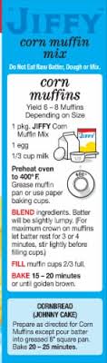 cup measurement for a box of jiffy cornbread mix