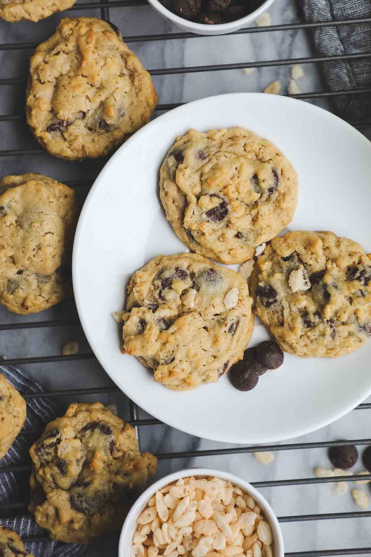 rice krispies and chocolate chip cookies