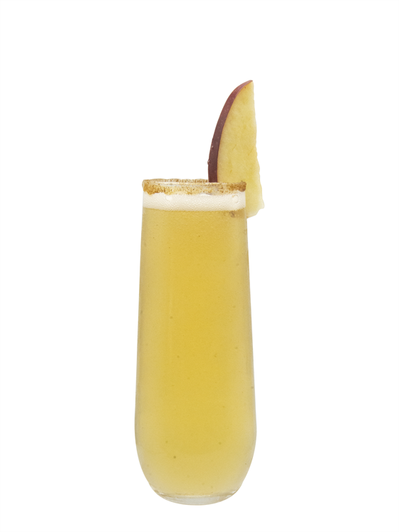 caramel apple cider champagne cocktail