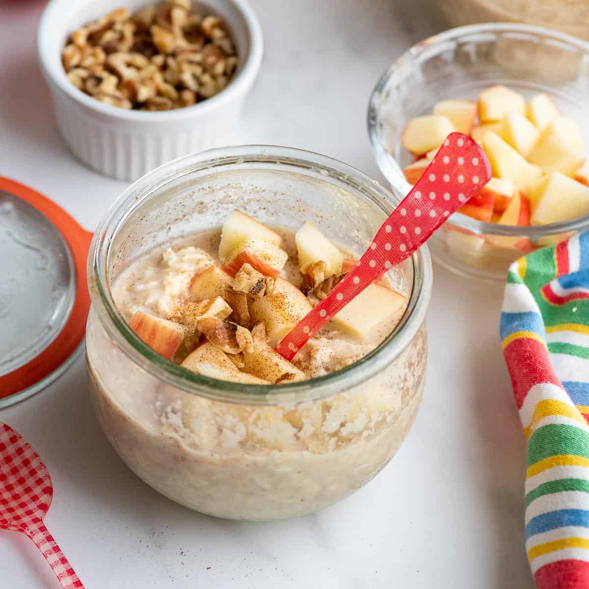 overnight oats with apple pie flavor for weight watchers