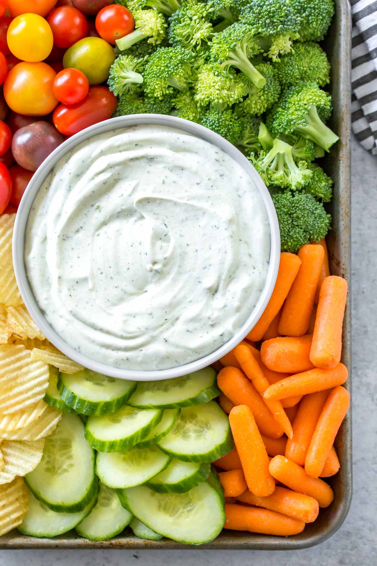 recipe for vegetable dip with hidden valley ranch