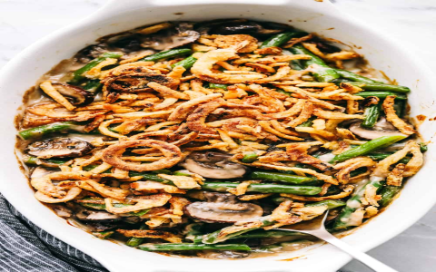 creamy chicken soup green bean casserole recipe