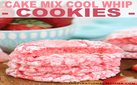 three-ingredient cookies with strawberry cake mix