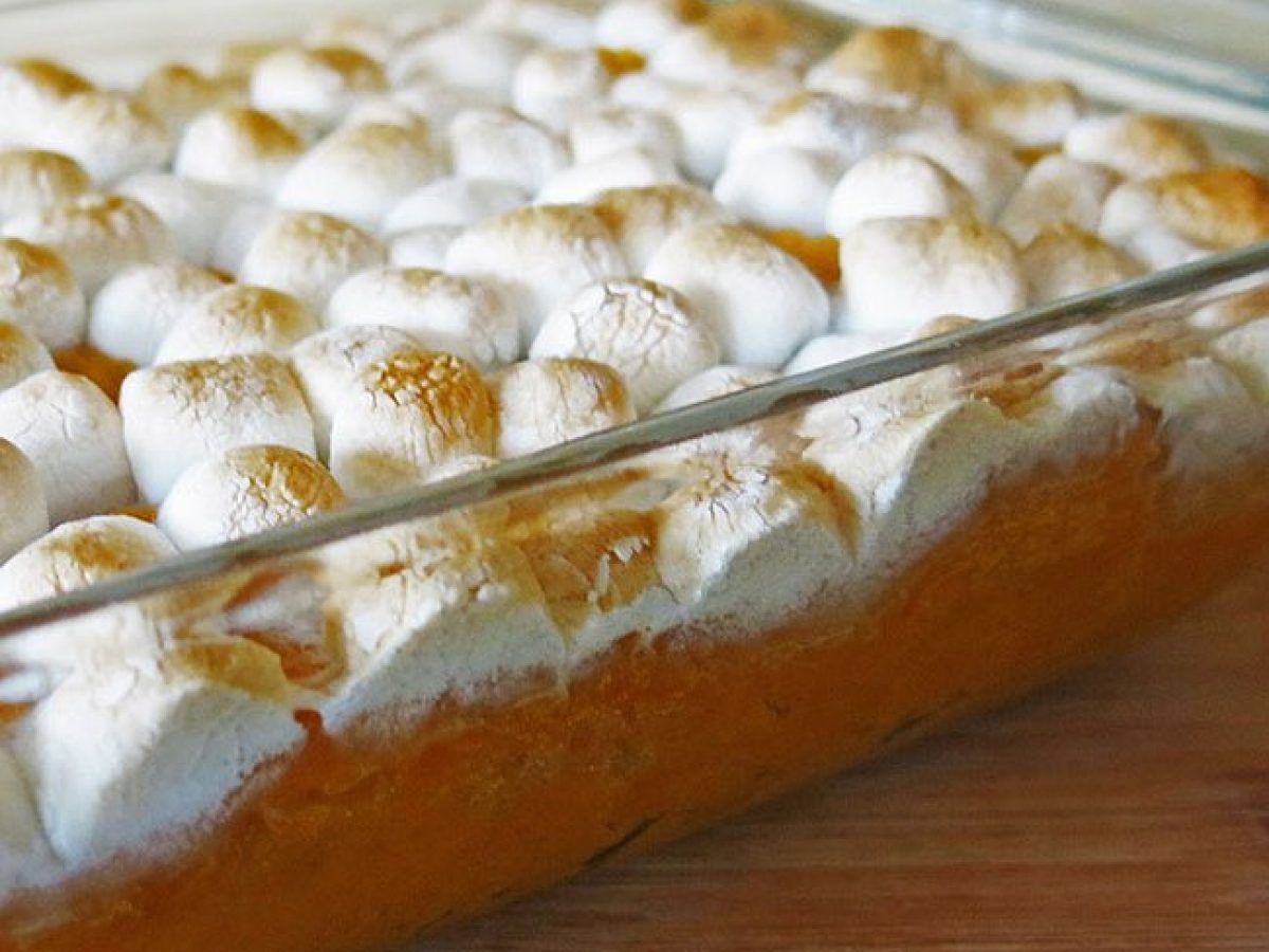 bruce's sweet yam dish with marshmallows