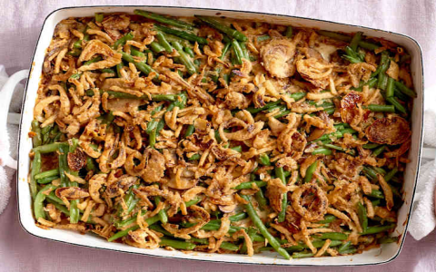 is it possible to add cream of chicken to green bean casserole