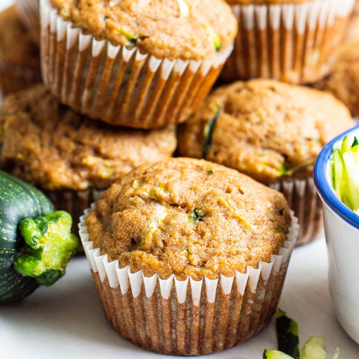 nutritious applesauce zucchini muffins