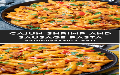 creole-inspired pasta with smoked sausage and large shrimp