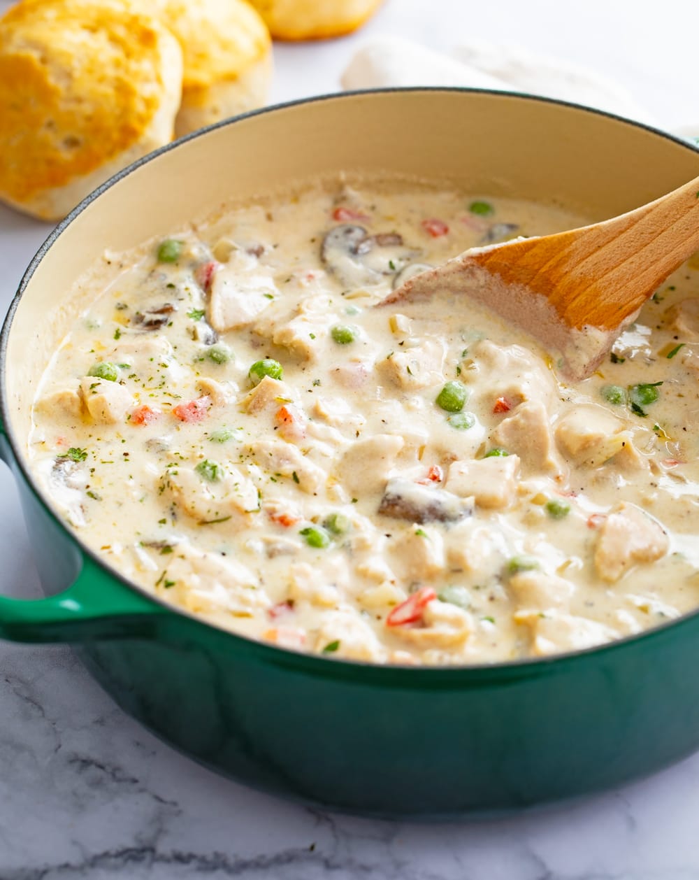 simple chicken a la king using cream of chicken soup