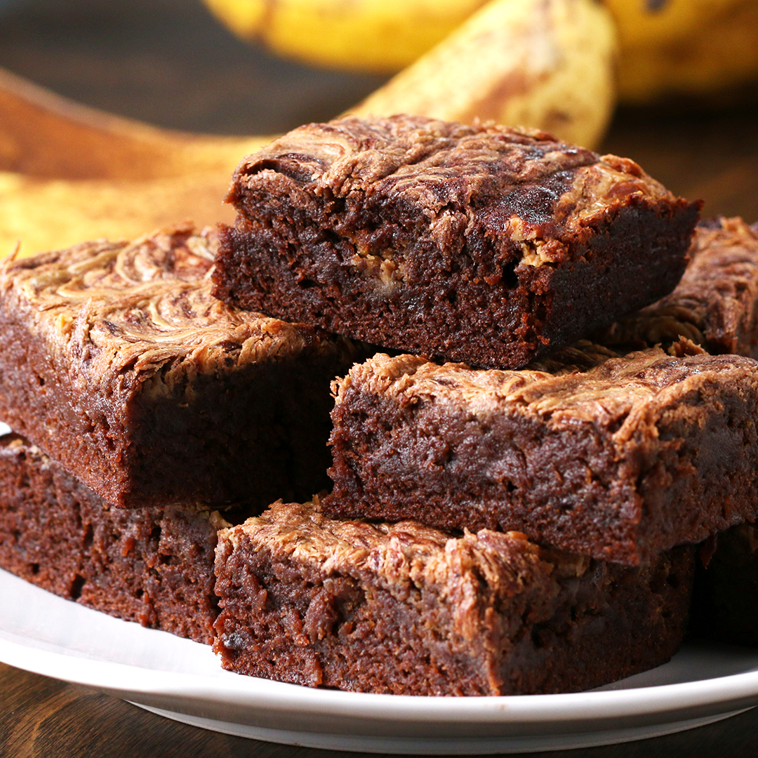 chocolate peanut butter banana brownies