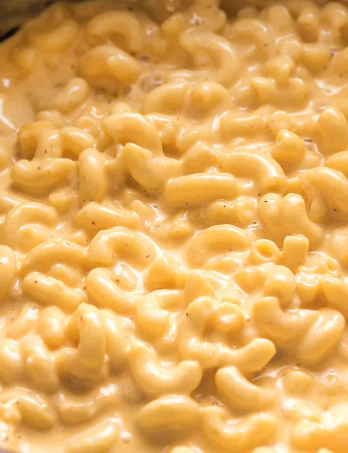 creamy slow cooker mac and cheese with evaporated milk