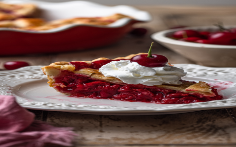 a simple cherry pie filling cake with three ingredients