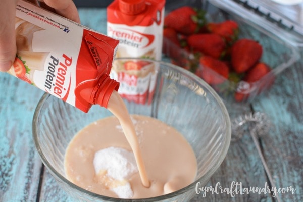 crafting protein pudding using a protein shake