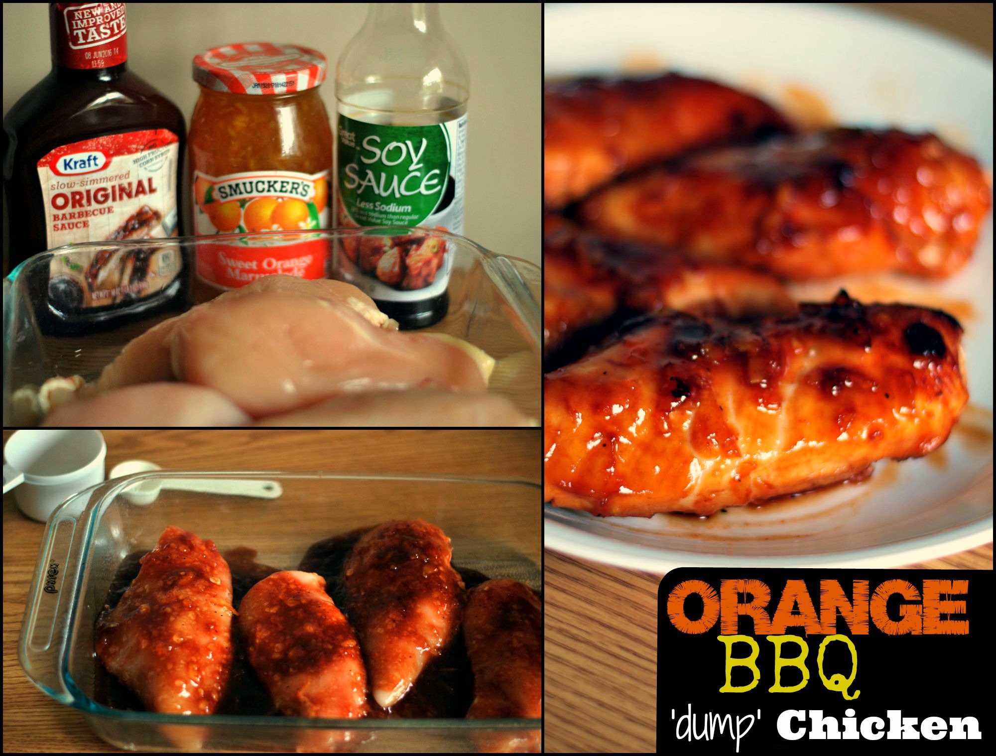 orange marmalade barbecue sauce with chicken