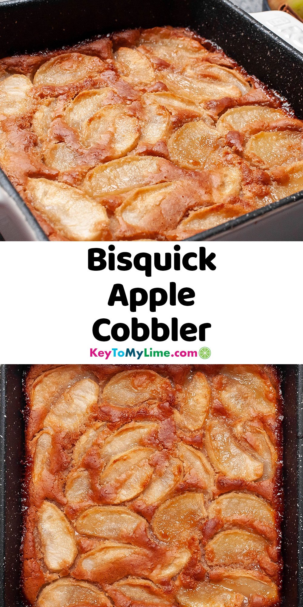 homemade apple cobbler using fresh apples and bisquick