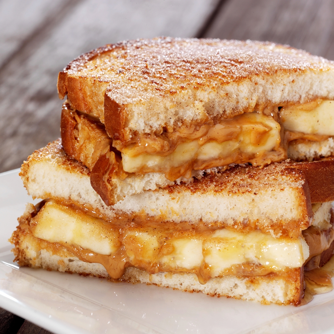 banana honey peanut spread sandwich