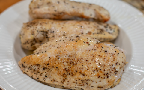 chicken in lemony anchovy garlic sauce