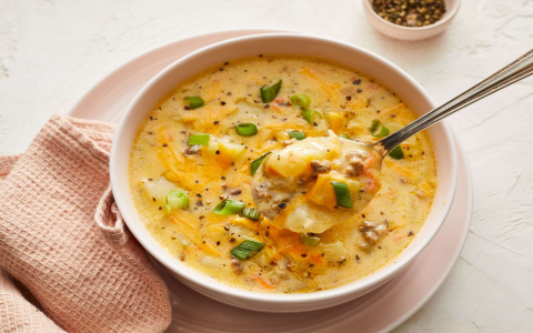 creamy cheeseburger and potato bake recipe