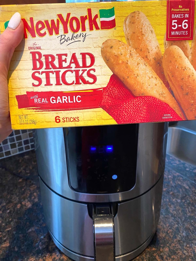cooking time for air fryer frozen breadsticks
