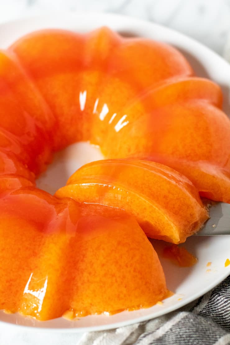 mandarin orange gelatin dessert with sherbet