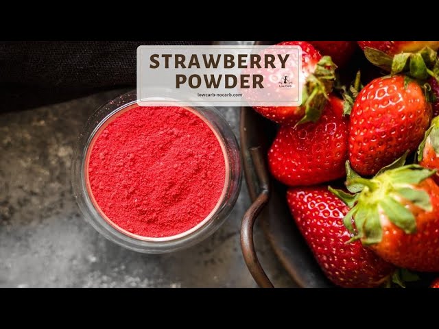 steps to create strawberry powder from freeze-dried fruit