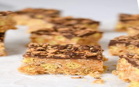 peanut butter rice krispie delights with chocolate glaze