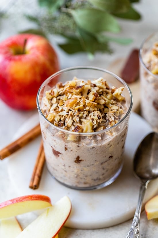 overnight oats with apple pie flavor for weight watchers