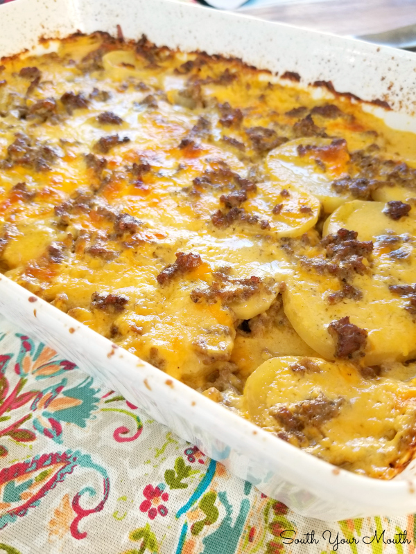 creamy cheeseburger and potato bake recipe