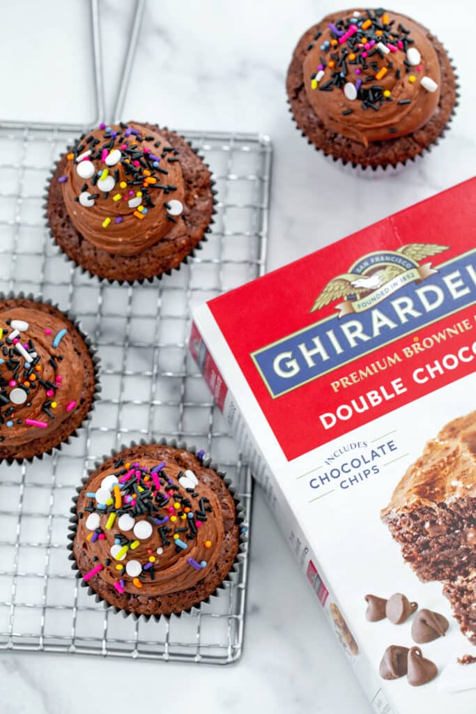 ghirardelli cupcake brownies from box mix