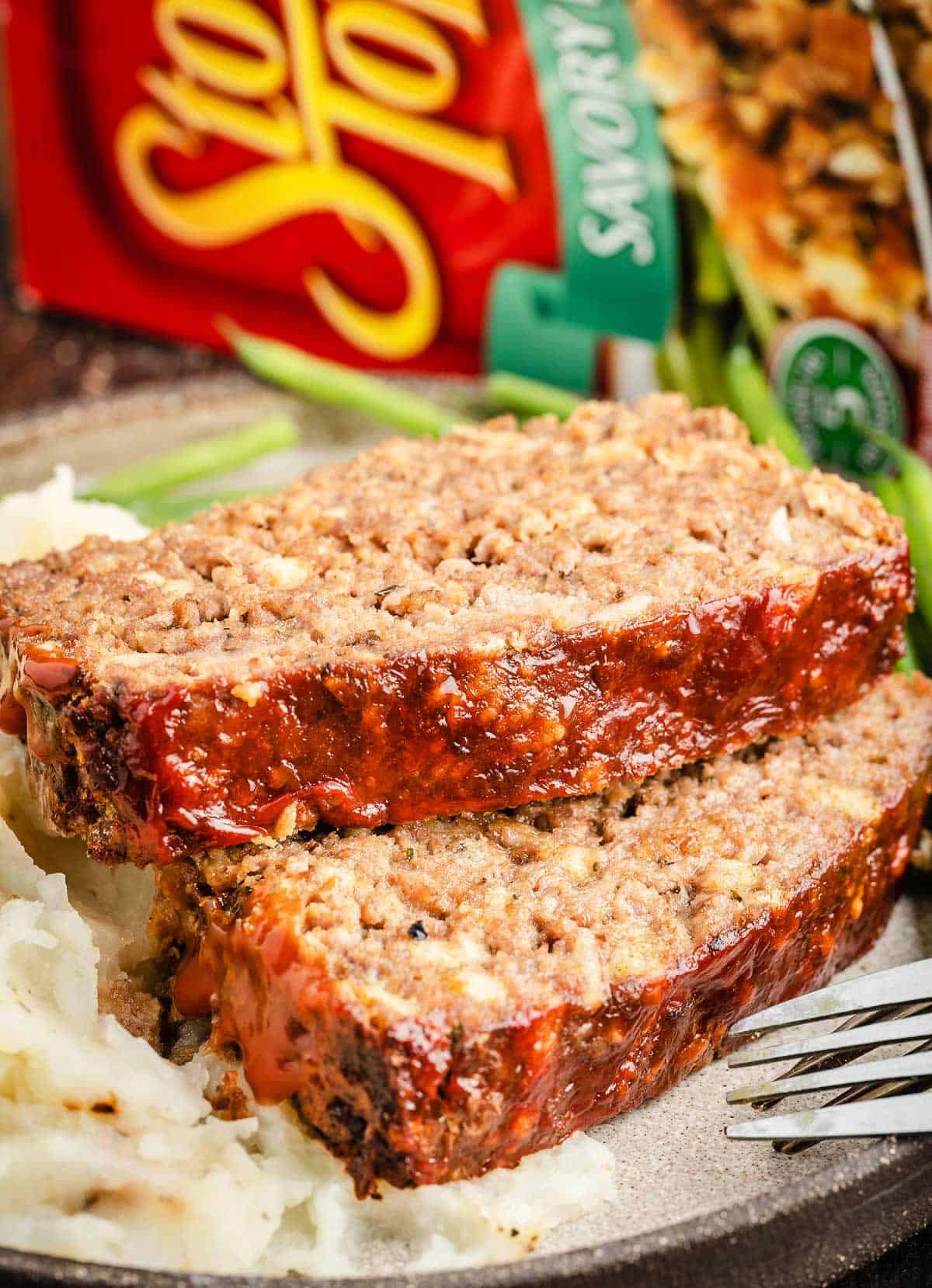 meatloaf using stovetop stuffing and onion soup blend