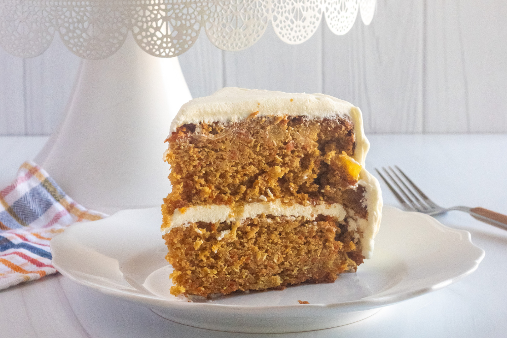 pineapple-infused carrot cake with almond flour
