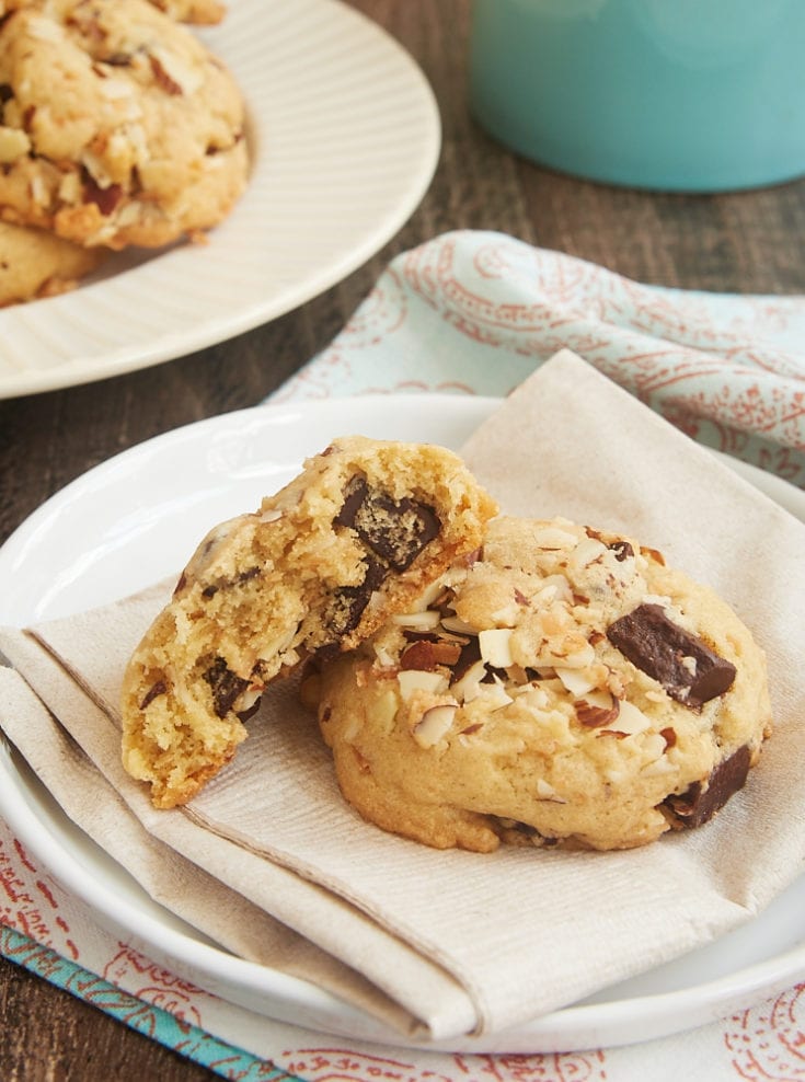 Best Coconut Almond Chocolate Chunk Cookies Ever: Soft Chewy and Super Easy, Heres How to Make Them.