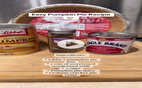 simplified libby's pumpkin pie mix made with fresh milk