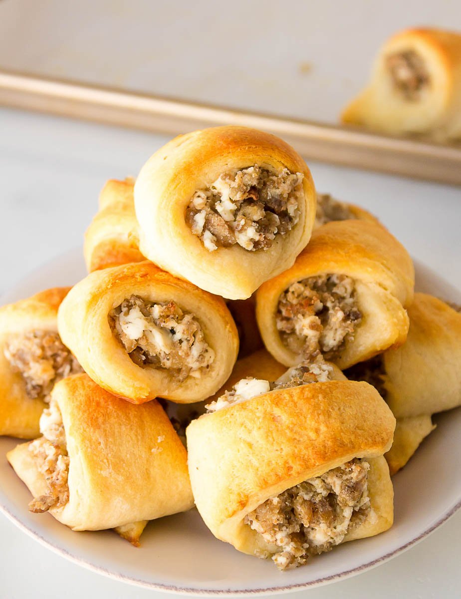 Yummy Breakfast Sausage Cream Cheese Crescent Rolls - Try it Today