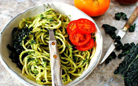 Want a Yummy Twist? Try This Red Pepper Sauce Arugula Pistachio Pesto Recipe for Your Next Meal
