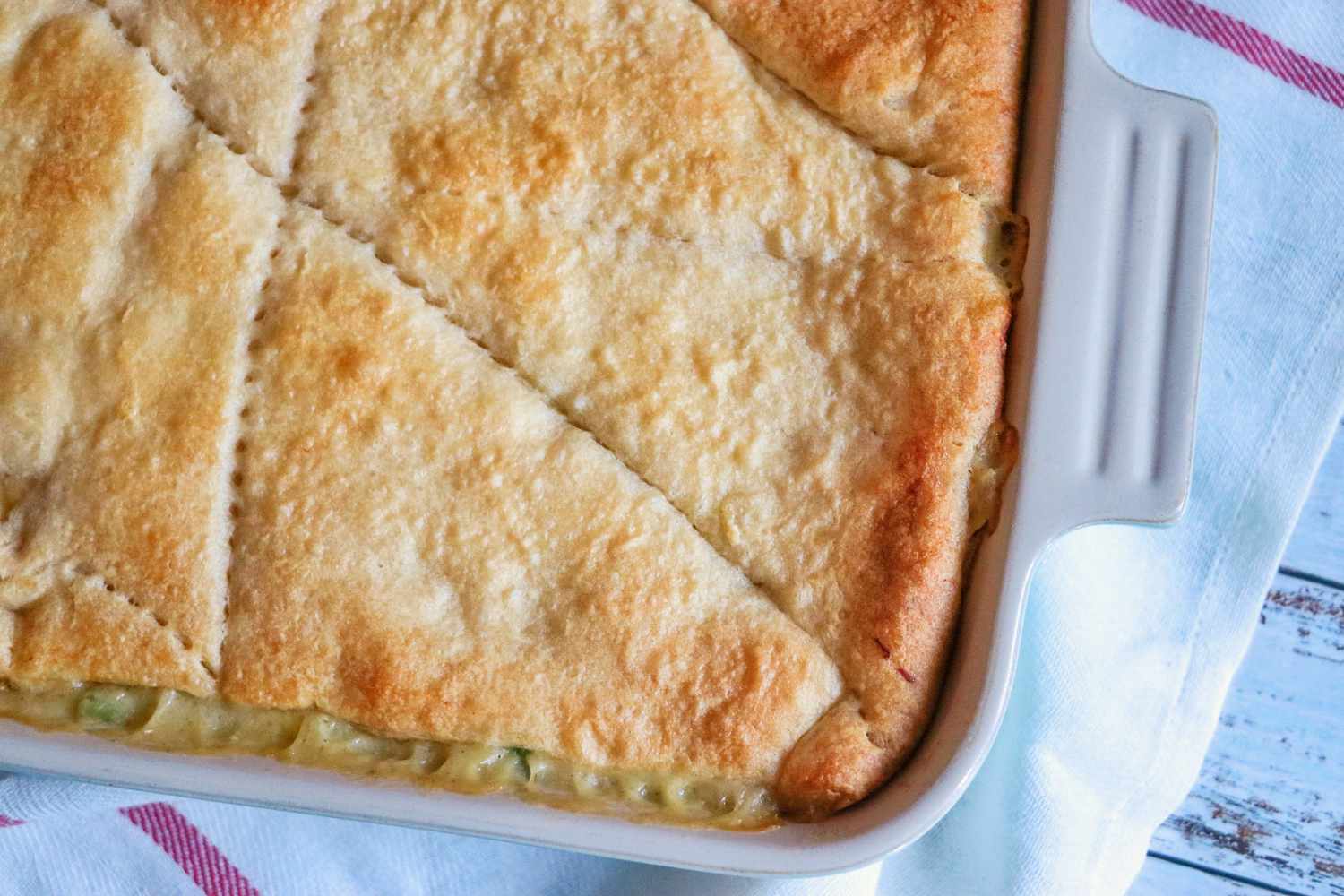 crescent roll crust chicken pot pie