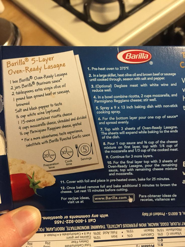cooking time for oven-ready lasagna noodles