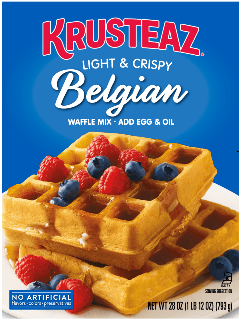 krusteaz artisan belgian waffle blend petite batch