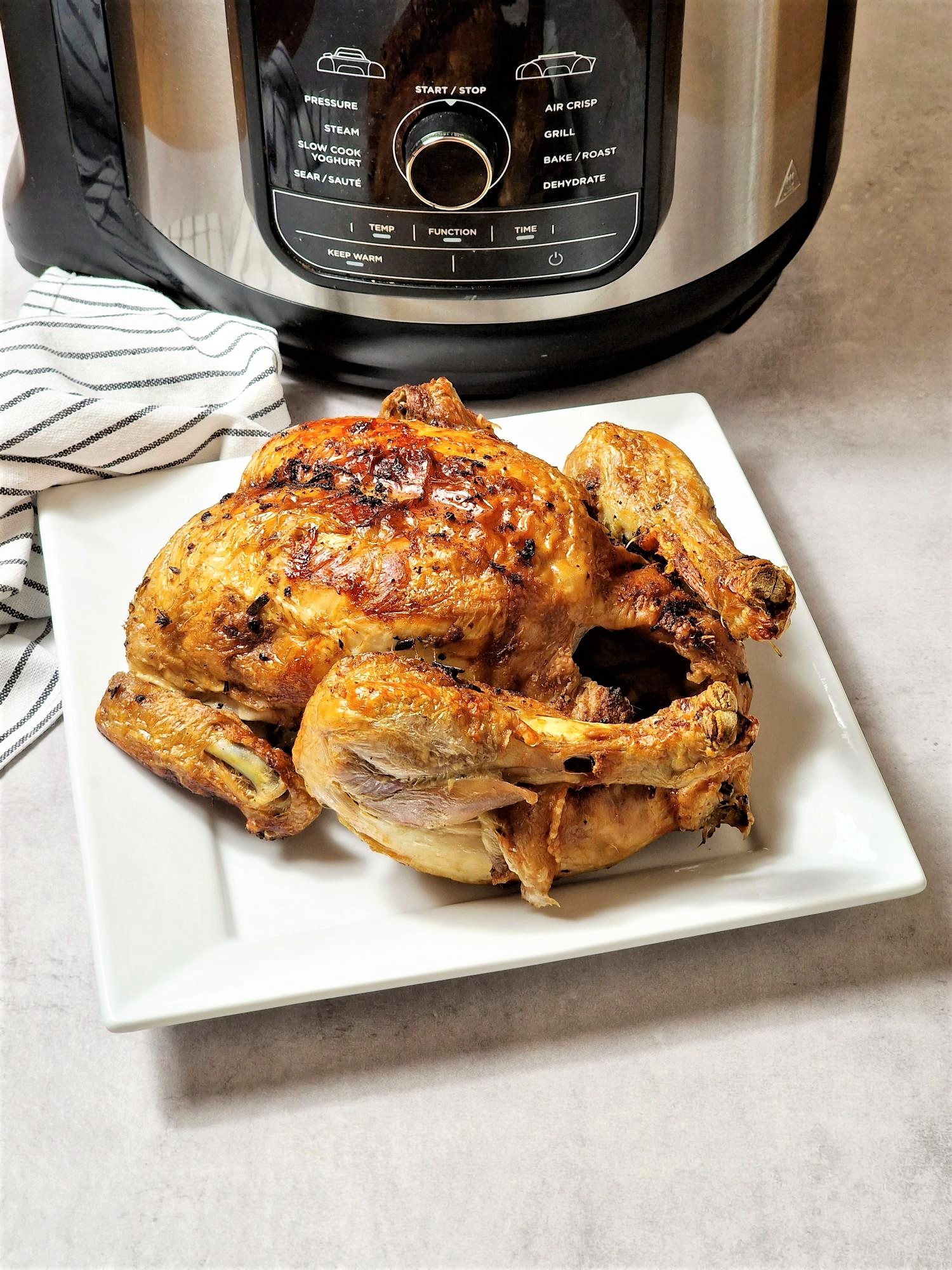 time needed to cook a whole chicken in a ninja foodi under pressure
