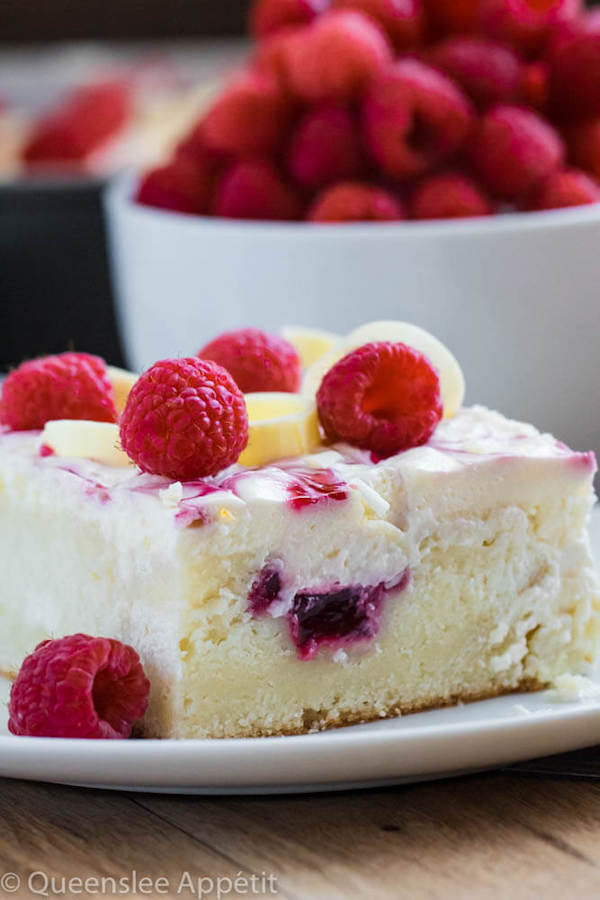 Make This: Simple White Chocolate Raspberry Poke Cake Recipe