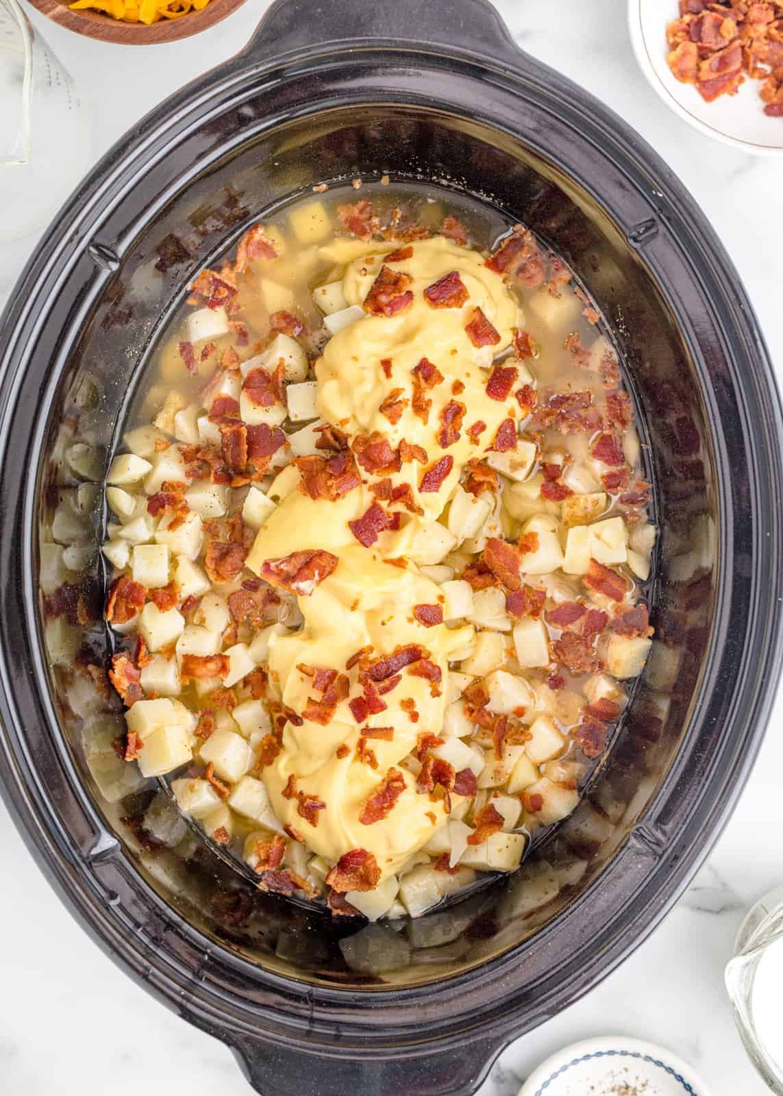 slow cooker potato soup using frozen diced potatoes