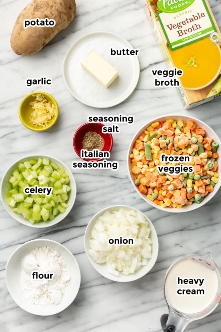 calorie content of homemade potato vegetable soup