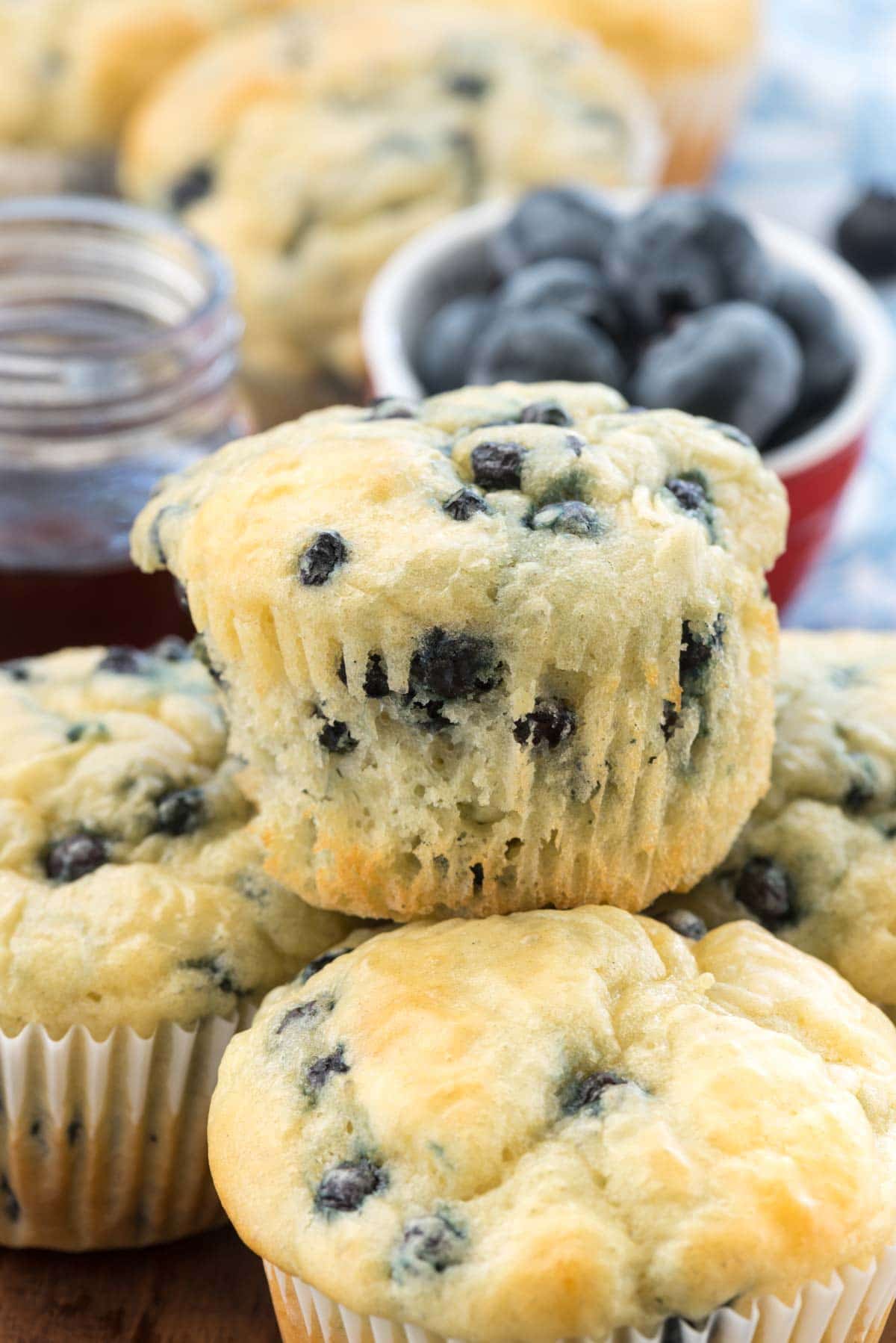 how to make blueberry muffins using pancake mix