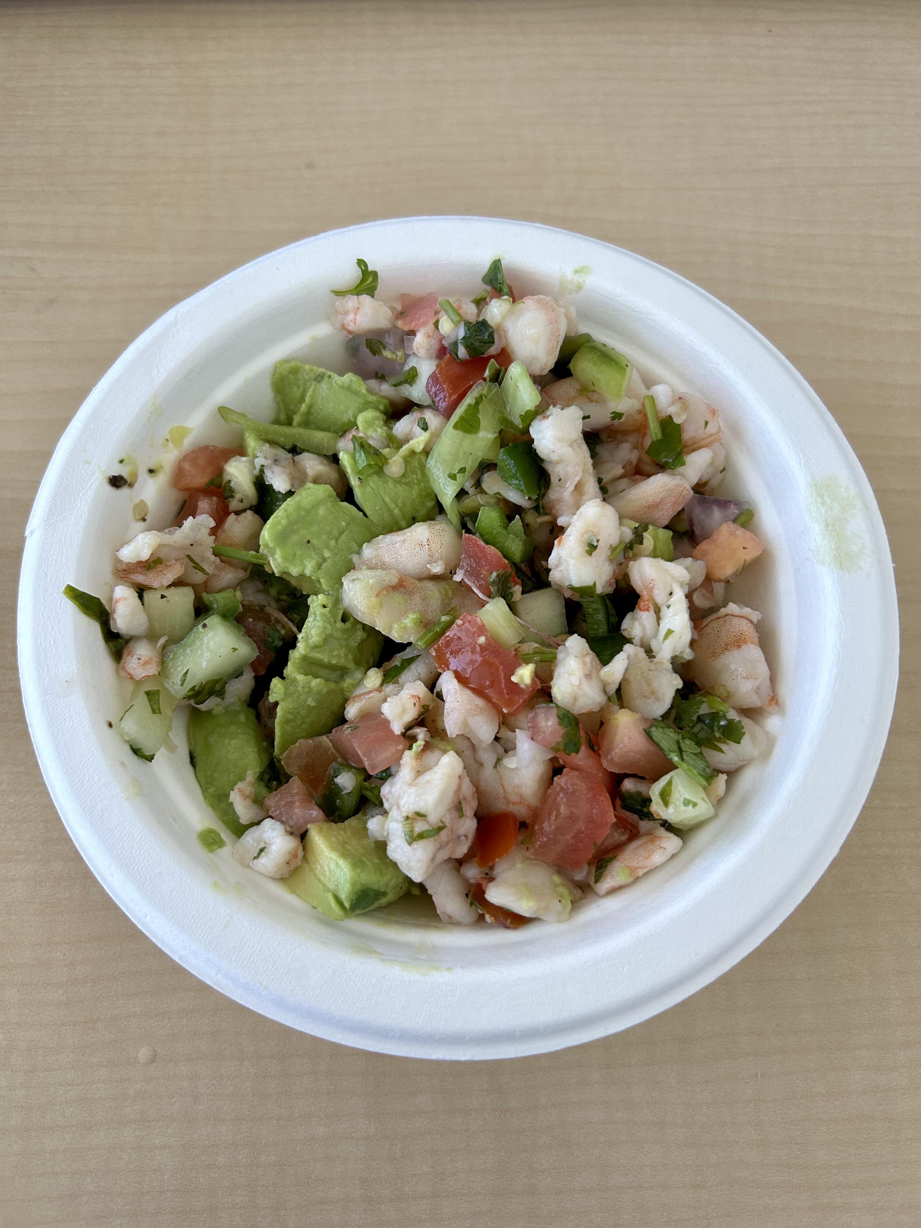 shrimp ceviche with avocado calorie content