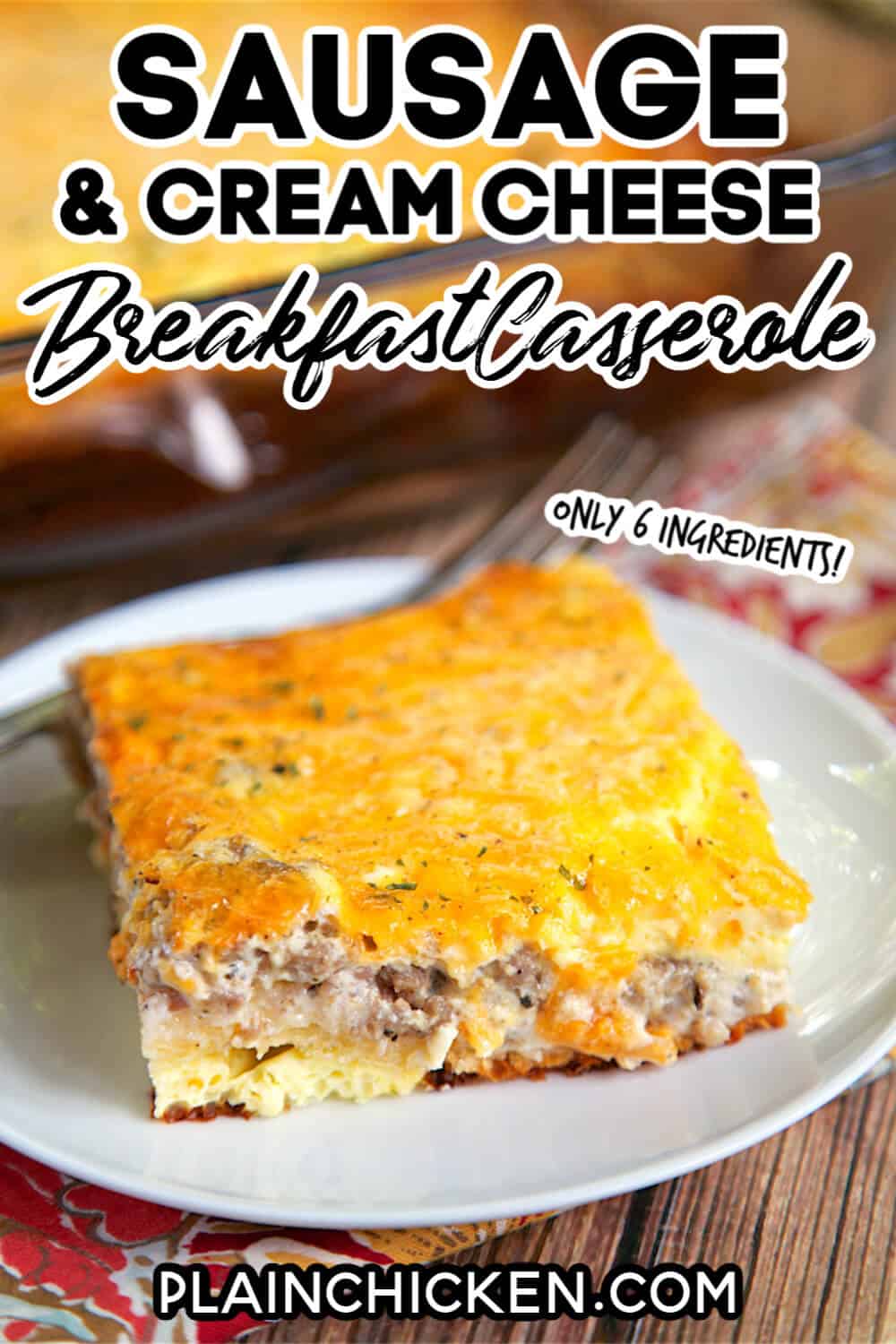 sausage egg and cream cheese bake with crescent rolls