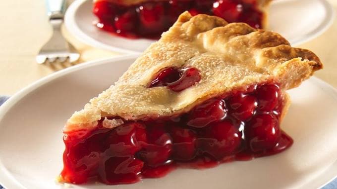 creating a cherry pie using canned filling