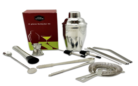 Impress Your Guests: Vintage Cocktail Shaker with Drink Recipes